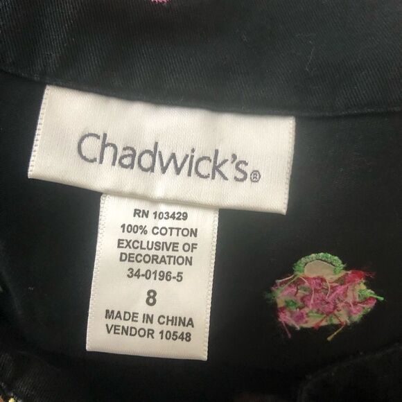 CHADWICKS Black Skort Embroidered Handbags Purses - Picture 5 of 6